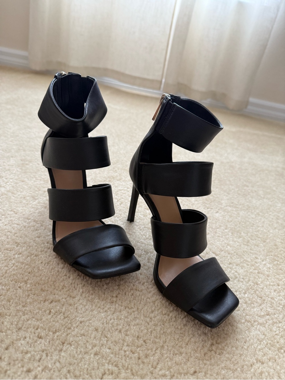 INC Black Strappy Stiletto Heels Size 6.5 – Worn Once